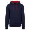Sweat à capuche Contrast personnalisé New French Navy/Fire Red