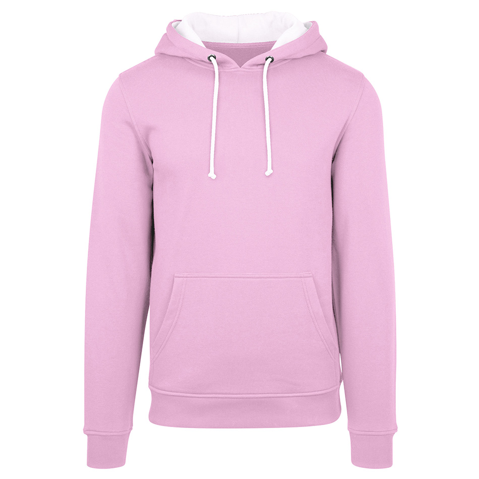 Sweat bicolore personnalisé baby-pink-artic-white