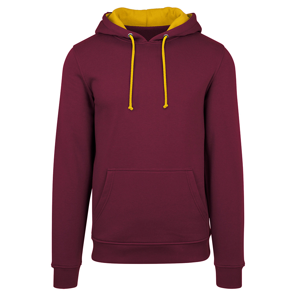 Sweat bicolore personnalisé burgundy-gold