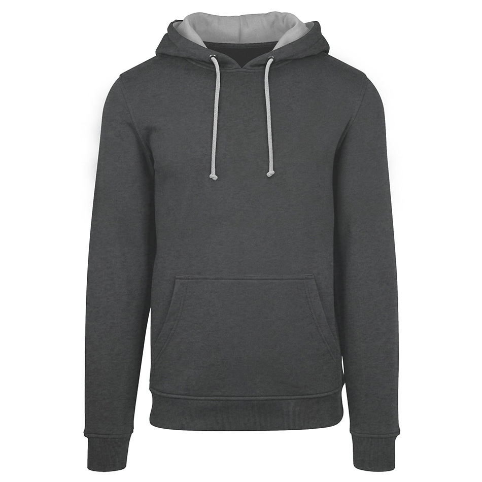 Sweat bicolore personnalisé charcoal-heather-grey