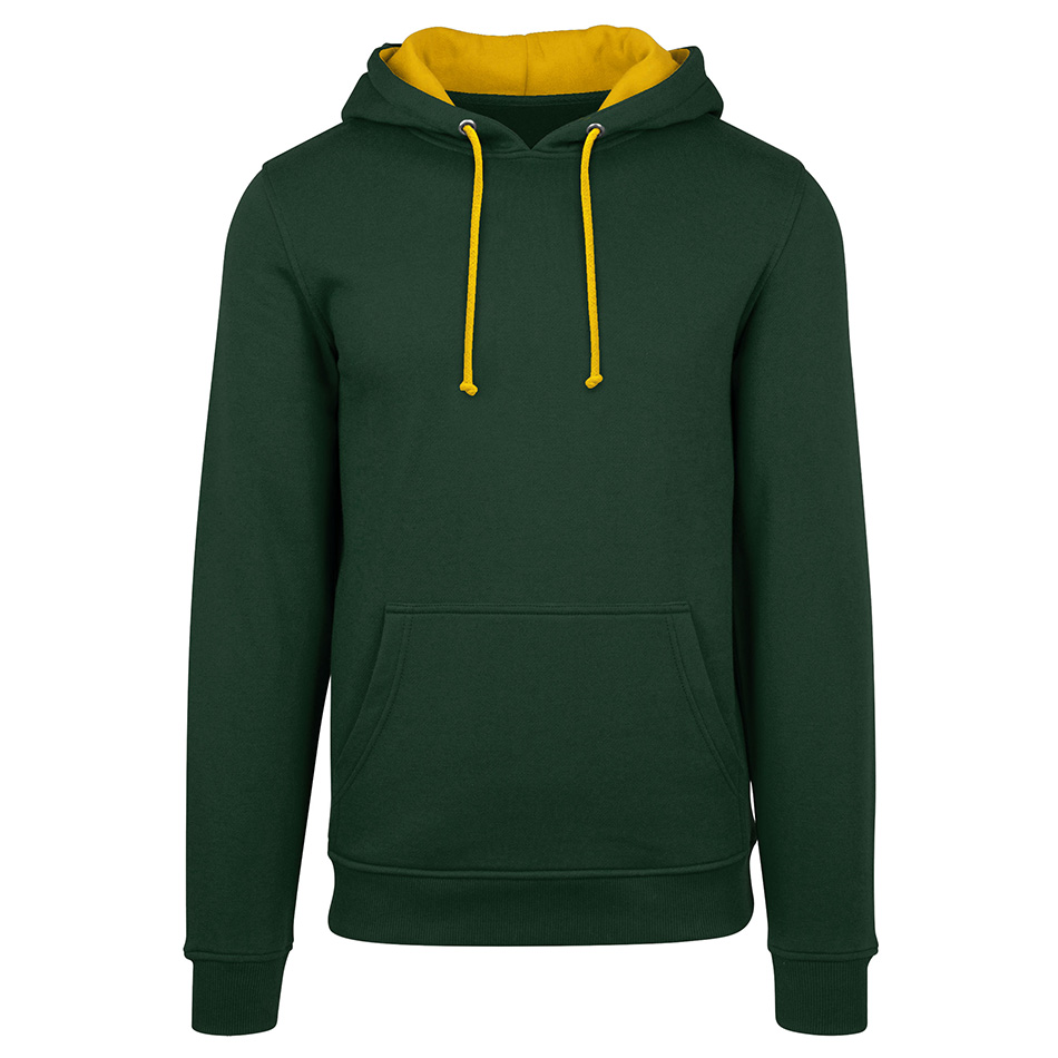 Sweat bicolore personnalisé forest-green-gold