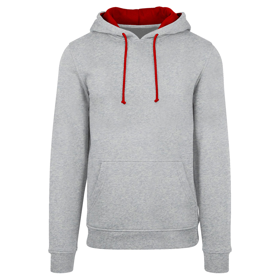 Sweat bicolore personnalisé heather-grey-fire-red