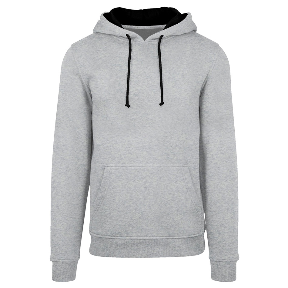 Sweat bicolore personnalisé heather-grey-black