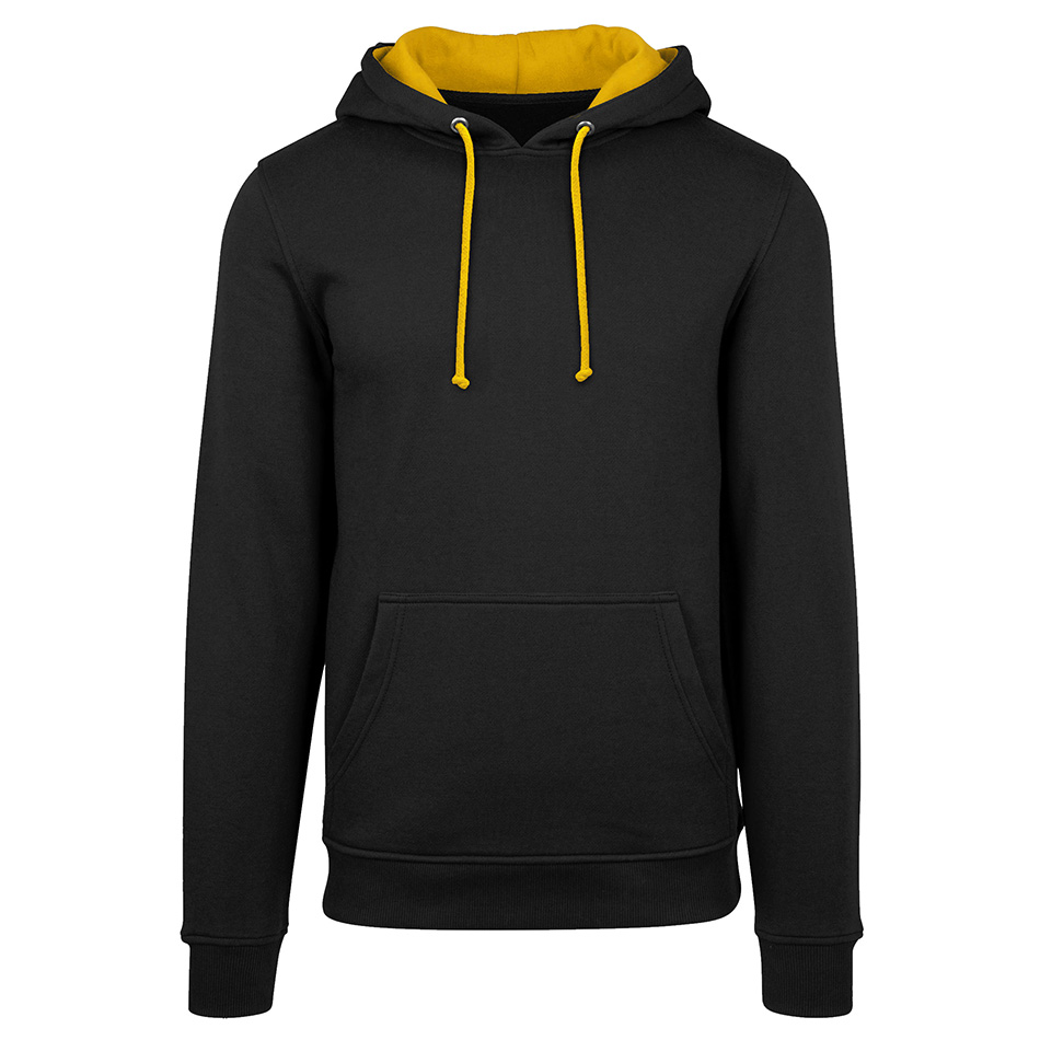 Sweat bicolore personnalisé jet-black-gold