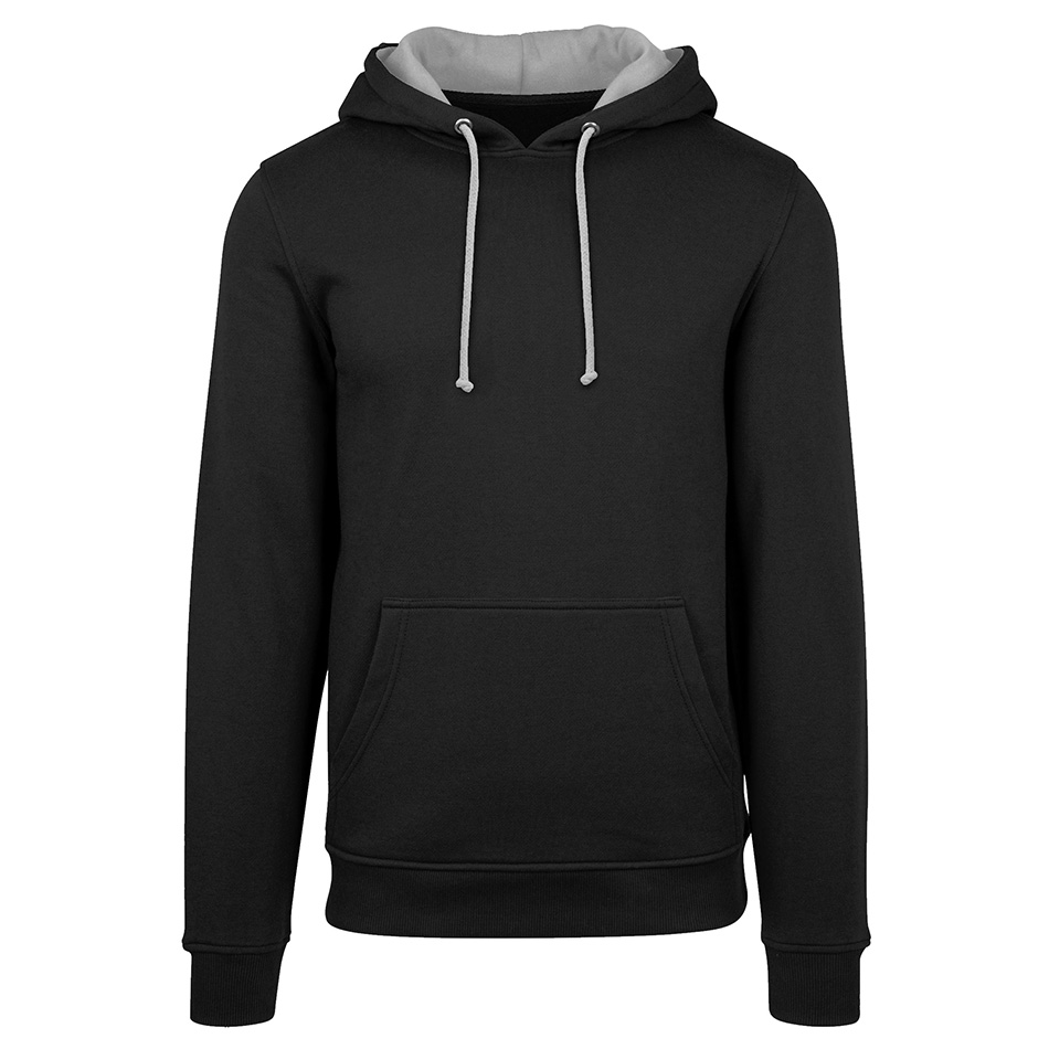 Sweat bicolore personnalisé jet-black-heather-grey