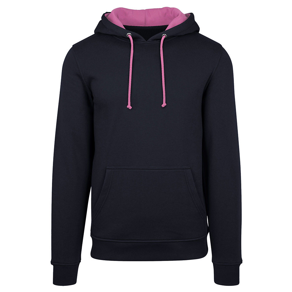 Sweat bicolore personnalisé oxford-navy-candyfloss-pink