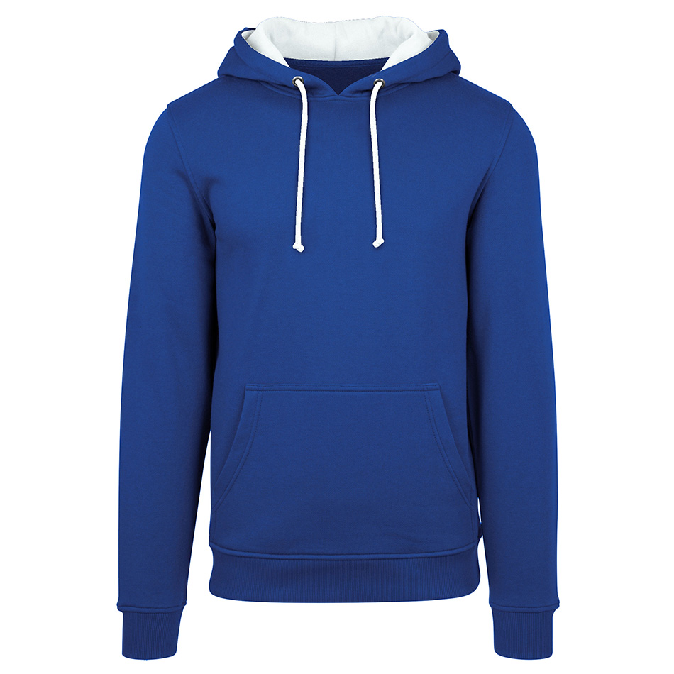 Sweat bicolore personnalisé royal-blue-artic-white