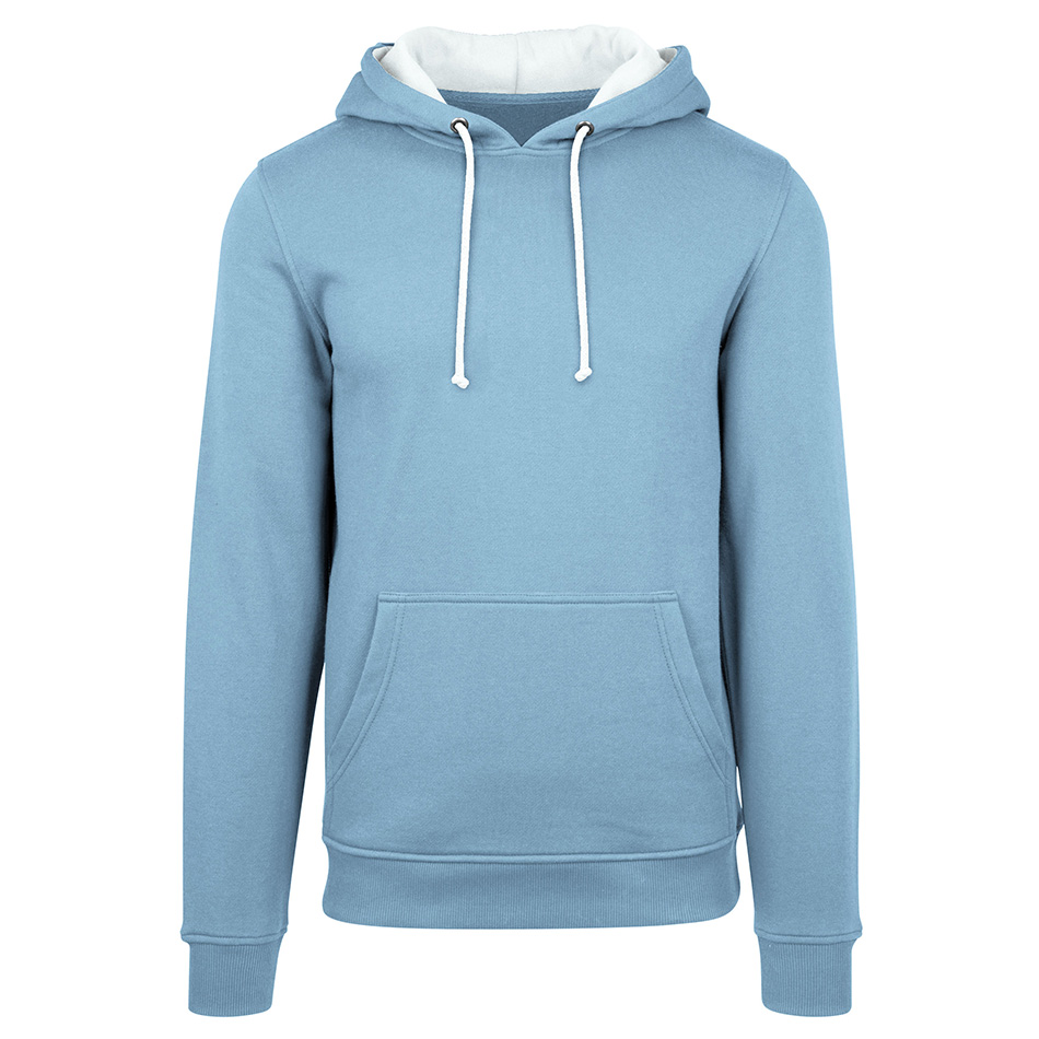 Sweat bicolore personnalisé sky-blue-artic-white