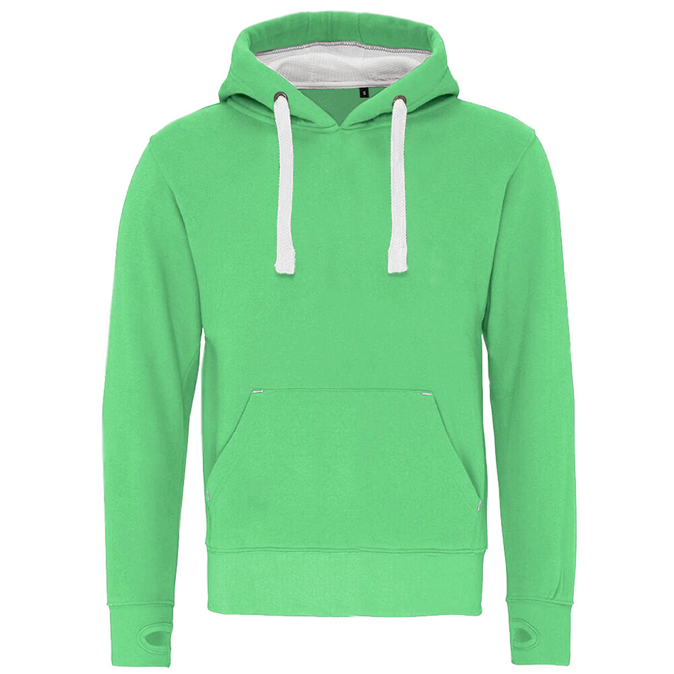 sweat à capuche personnalisable en polycoton green-peapod-white-orchid