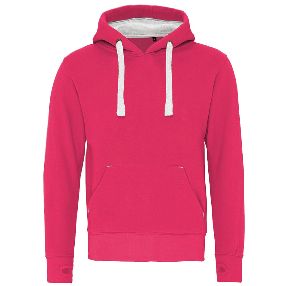 sweat à capuche personnalisable en polycoton pink-cerise-white-orchid