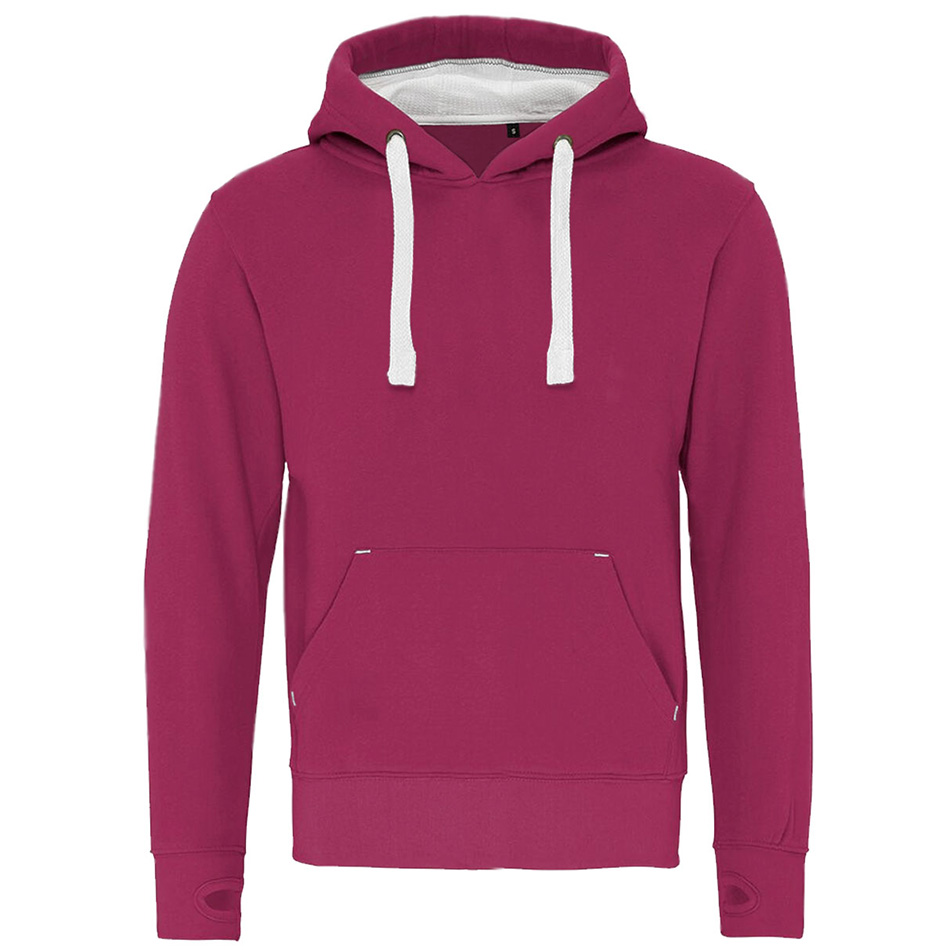 sweat à capuche personnalisable en polycoton pink-cranberry-white-orchid