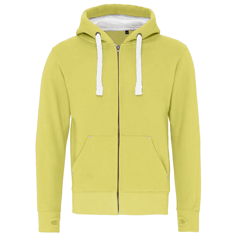 Veste à capuche personnalisable polycoton yellow-lemon-drop-white-orchid