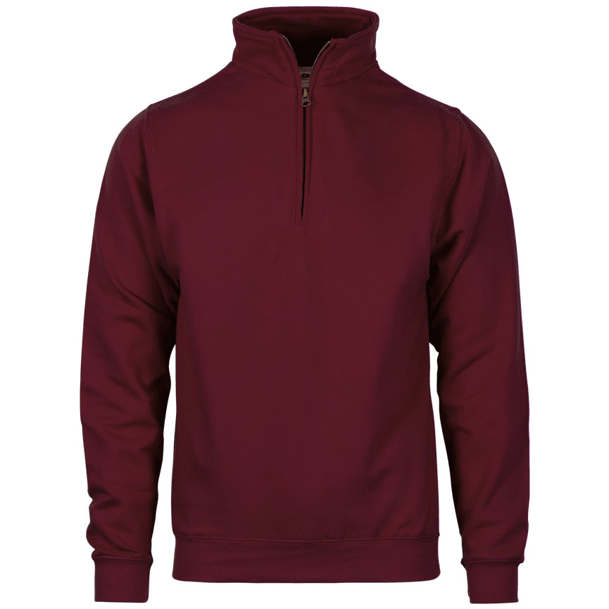 Pull zippé 1/4 personnalisable burgundy