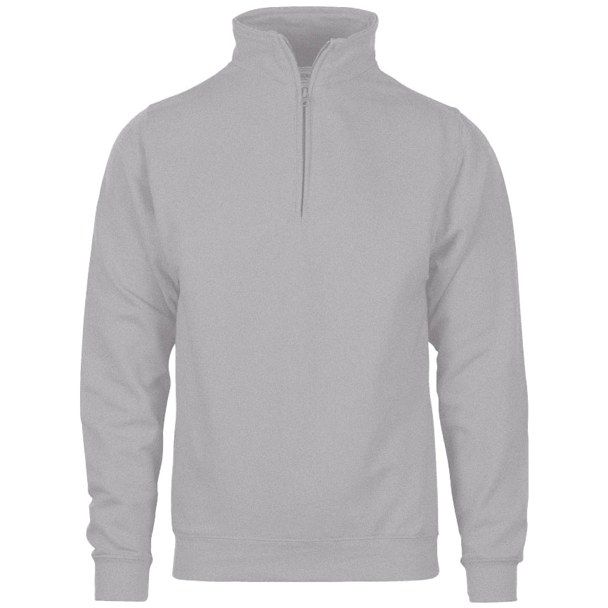 Pull zippé 1/4 personnalisable heather-grey