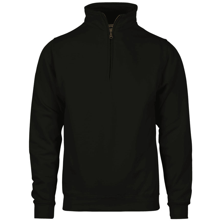 Pull zippé 1/4 personnalisable jet-black