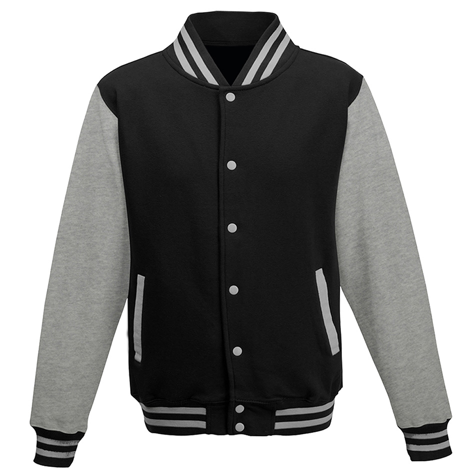 Veste teddy enfant personnalisable jet-black-heather-grey