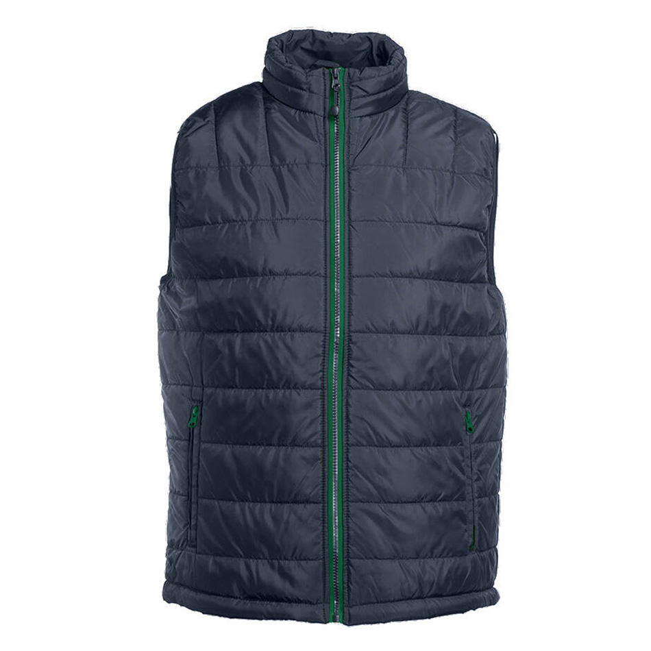 Doudoune sans manches bicolore personnalisable navy-kelly-green