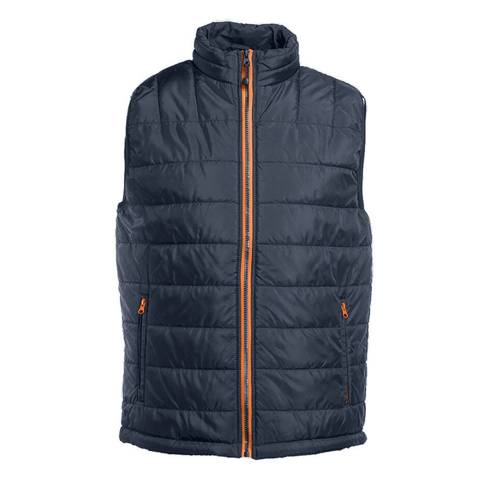 Doudoune sans manches bicolore personnalisable navy-orange