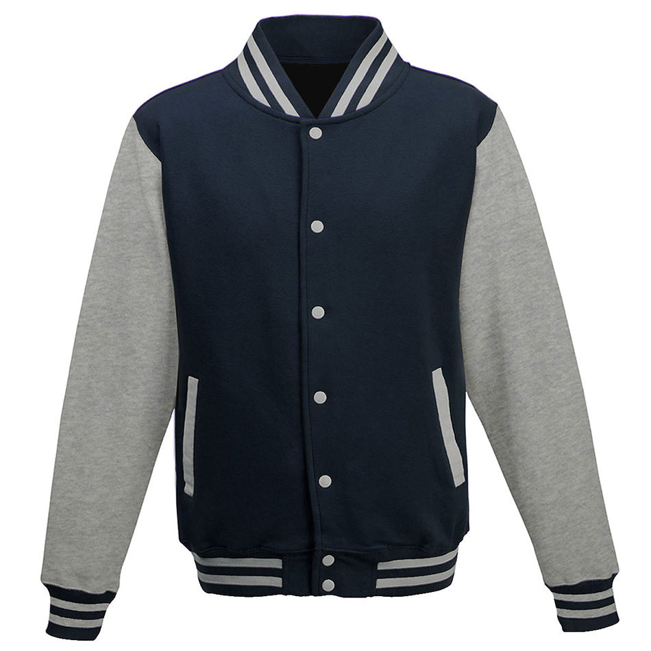 Veste teddy enfant personnalisable oxford-navy-heather-grey