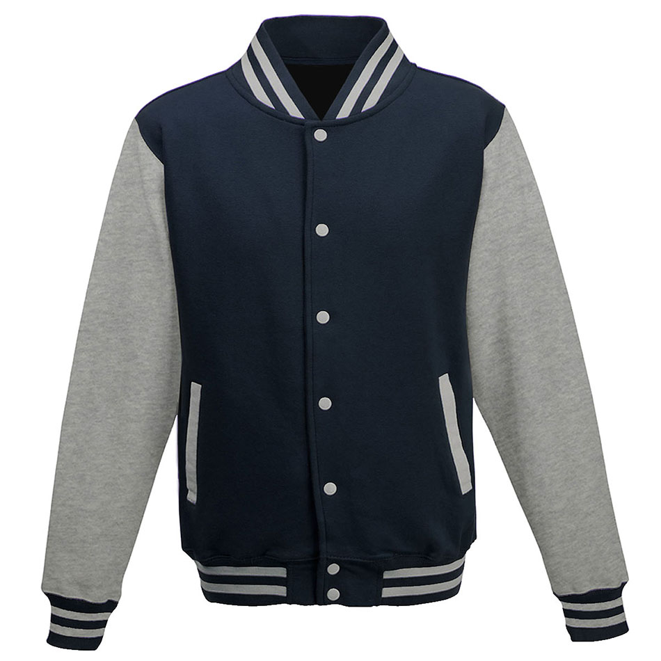 Veste teddy personnalisée oxford-navy-heather-grey