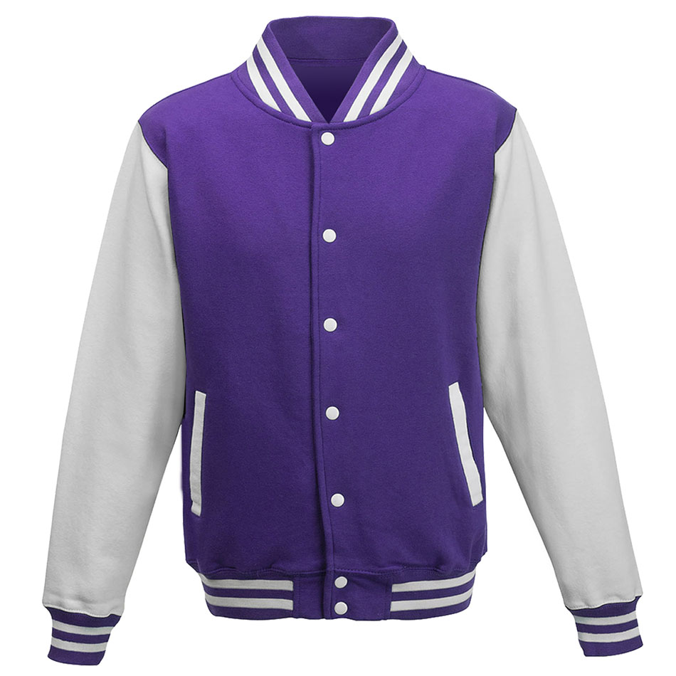 Veste teddy personnalisée purple-artic-white