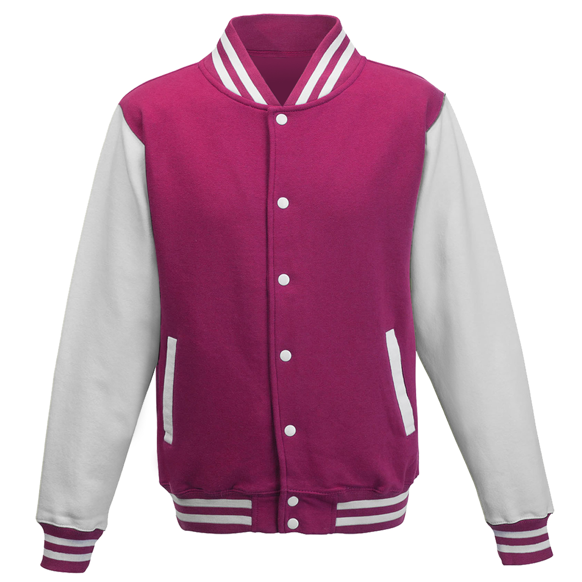 Veste teddy personnalisée hot-pink-artic-white